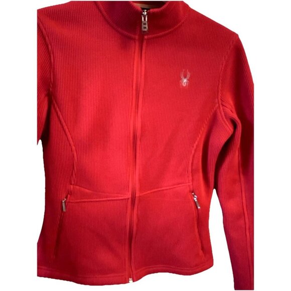 Spyder Full Zip Size Medium Logo Jacket Vibrant Color Vacation Safety - Picture 1 of 3
